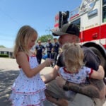 Norfolk sailor surprises daughters with fire truck homecoming