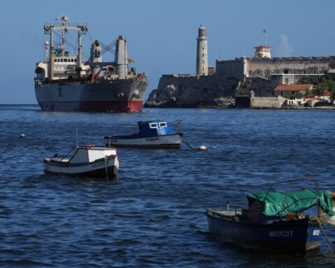 A humanitarian aid ship from Mexico docks in Havana as US-Cuba tensions escalate