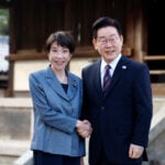 Japanese prime minister travels to meet South Korea president for second leg of hometown summits