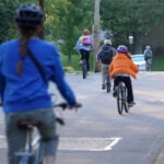 Parents, kids ride ‘bike bus’ to school for fitness, fun and safety
