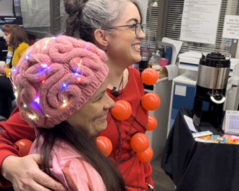 Nurses use costumes and coffee to teach stroke awareness