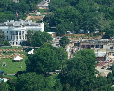 Trump shows reporters ballroom construction site as lawmakers balk at $1B for White House security