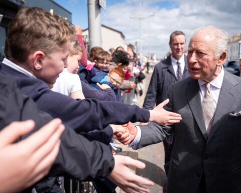 Seagull splatters King Charles III during Northern Ireland visit