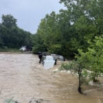 Truck swept away in Oklahoma floodwaters