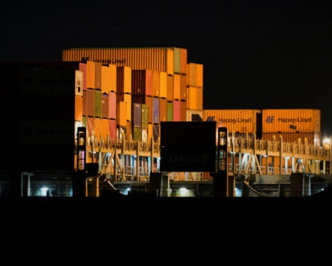 Euro zone current account surplus narrows in March on trade surplus drop