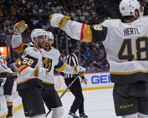 An unlikely hero breaks through as the Golden Knights beat the Avalanche 4-2 in Game 1