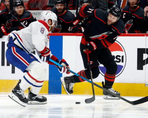 Canadiens pounce as Hurricanes emerge from long playoff break with breakdowns, miscues