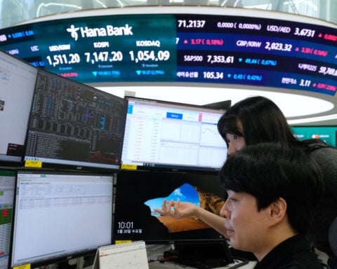 Asian shares track Wall Street gains and oil prices climb on uncertainty over the Iran war