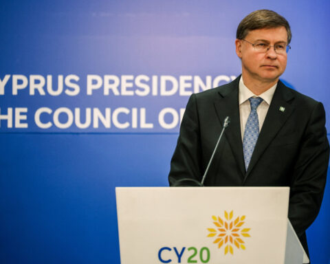 ECB will have to respond to inflation increase, EU's Dombrovskis says