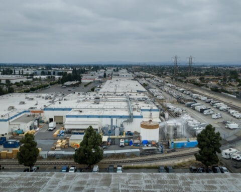 Southern California chemical tank has a crack that could possibly lower risk of explosion