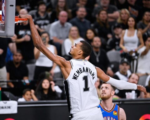 Wembanyama scores 33 points to help Spurs rebound and trounce Thunder 103-82 to even West finals