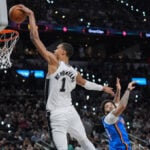 Wembanyama answers the call again, Spurs top Thunder to tie West finals at 2-2