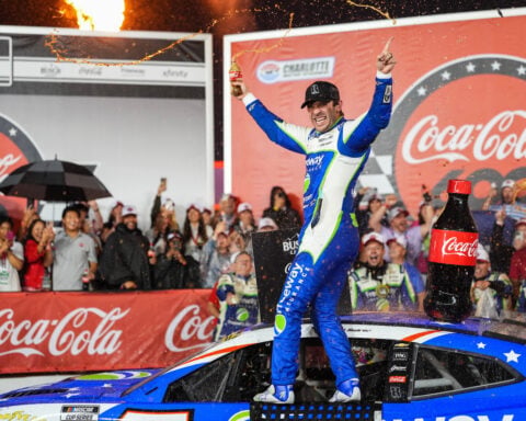 Daniel Suarez wins the rain-shortened Coca-Cola 600 after NASCAR honors the late Kyle Busch
