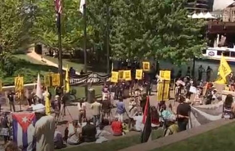 Veterans protest against Trump administration's military interventions on Memorial Day