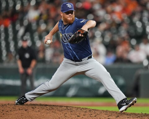 Craig Kimbrel pitches a scoreless inning in his Rays debut after signing a major league deal