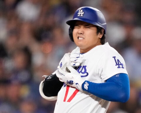 Dodgers' Shohei Ohtani still set to start after getting hit on hand by a pitch against the Rockies