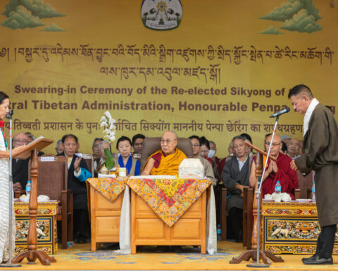 Penpa Tsering sworn in for a second term to lead Tibet’s government-in-exile