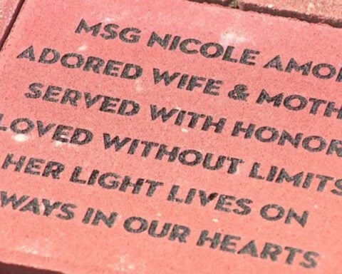 Community honors Nicole Amor, Minnesota soldier killed in Kuwait, with memorial stone