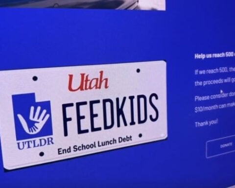 A new specialty license plate will help pay off school lunch debt across Utah