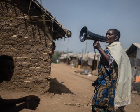 In Congo displacement camp, fighting Ebola with sand, oatmeal and one thermometer but no water