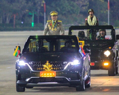 Myanmar's junta chief turned president heads to India, with an eye on China