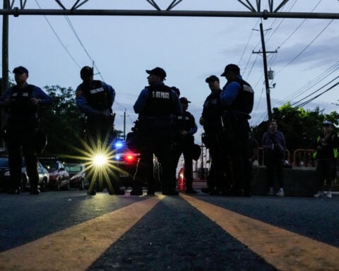 New Jersey state police assert control outside migrant detention center