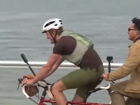 Cyclist rides California coast on tandem bike for mental health, invites others along