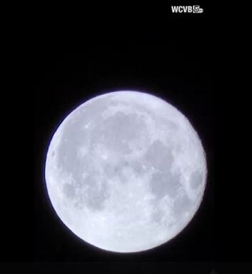 Rare blue micromoon dances through Massachusetts sky