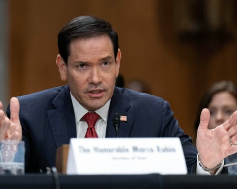 The Latest: Rubio testifies in back-to-back Capitol Hill hearings