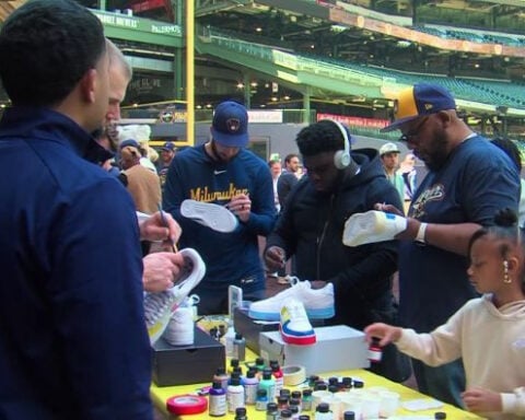 Brewers players team up with local teens to design custom sneakers