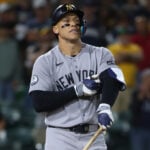 Yankees slugger Aaron Judge out of lineup with bone bruise in right rib and may miss a few days