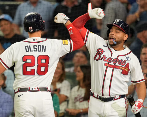 Matt Olson, baseball's iron man, stars for the Braves on Lou Gehrig Day