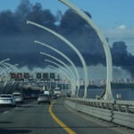Ukrainian drones set fire to a St. Petersburg oil terminal ahead of Putin visit