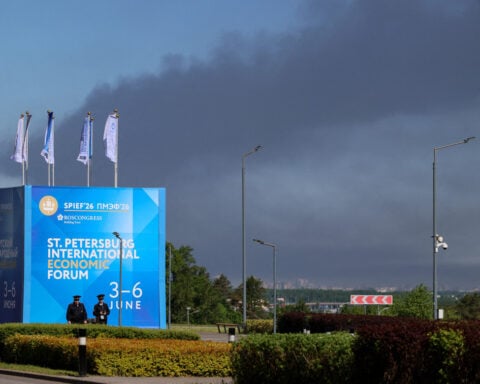 Russia repels drone attack over Leningrad region as economic forum kicks off
