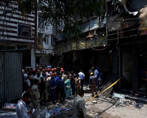 Fire in Delhi hotel kills at least 21, police say