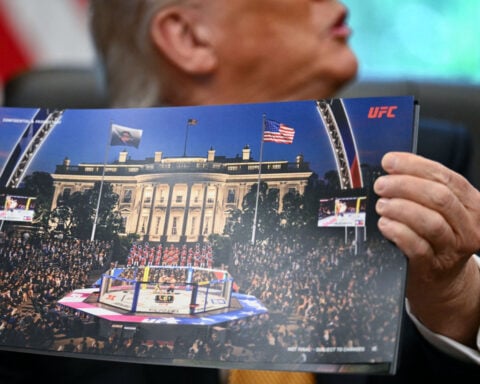 Trump suggests he won’t take down UFC ‘Claw’ on White House lawn