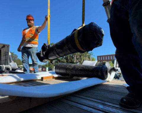 Revolutionary War-era cannons recovered from Savannah River return home after restoration