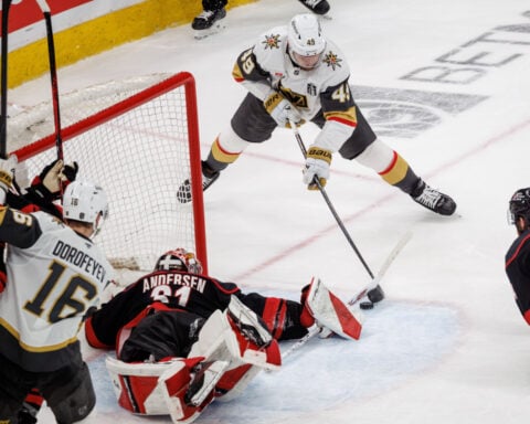 Seth Jarvis scores in overtime, Carolina beats Vegas in Game 2 to tie Stanley Cup Final