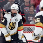Brayden McNabb knocked out of Stanley Cup Final Game 2 after taking a puck to the face