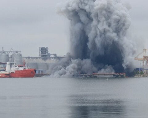 Drone explodes in Romanian port as Ukraine blames Russia for jamming it