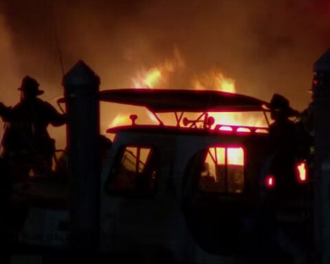 12 boats destroyed in fire at Cottage Park Yacht Club in Winthrop, Massachusetts