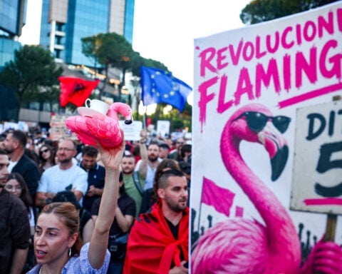 'Albania is not for sale', protesters say over Kushner-linked luxury resort near a protected wetland