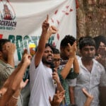 Mock political party for India's young 'cockroaches' holds first protest in New Delhi
