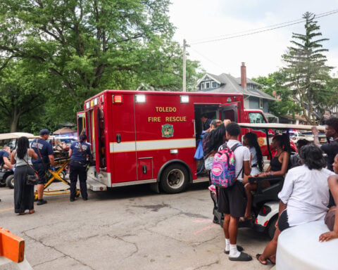 At least 12 people shot at an Ohio festival and a search for suspects is still ongoing, police say