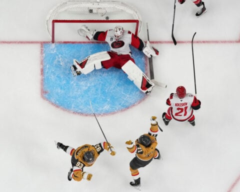 Golden Knights beat Hurricanes 5-4 in 2OT in Game 3 after blowing 4-goal lead