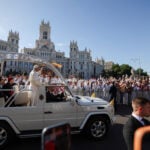 Hundreds of thousands line Madrid streets to see Pope Leo