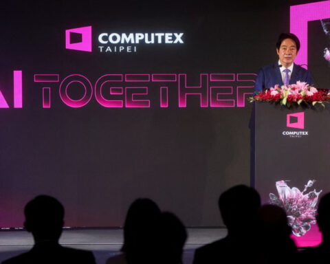 Chinese military hovered as global executives flocked to Taiwan tech show