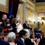 In first papal speech to Spanish parliament, pope demands respect for migrants and international law