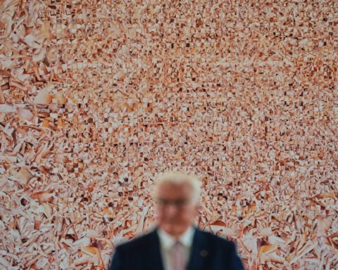 Pop-up art show takes over German president's residence before yearslong renovation