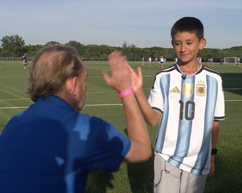 Meeting Messi: Boy who survived cancer meets Argentina's soccer team